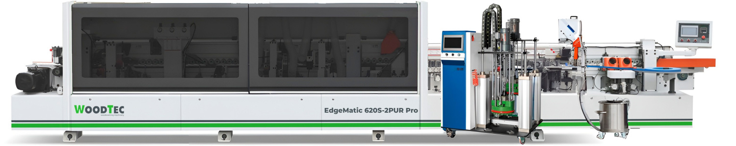 Станок для облицовывания кромок мебельных деталей WoodTec EdgeMatic 620S-2PUR PRO
