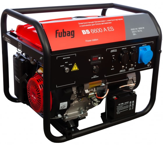 Бензиновая электростанция Fubag BS 6600 A ES NEW
